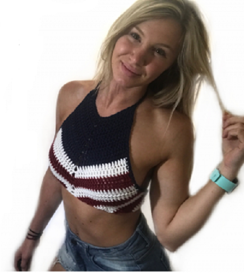 ​Crochet American Flag Halter Top