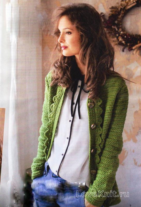 ​Crochet Green Jacket