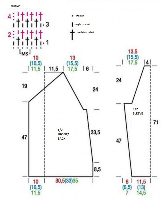 Complete Crochet Instructions for Stylish Cardigan with Detailed Patterns and Assembly Guide