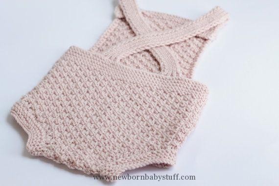 Inspiration. Knit Baby Rompers.