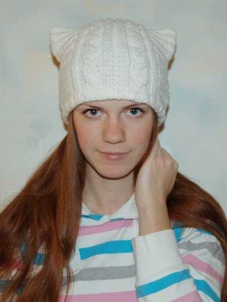 Knit Hat with Kitten Ears Knit Hat with Kitten Ears