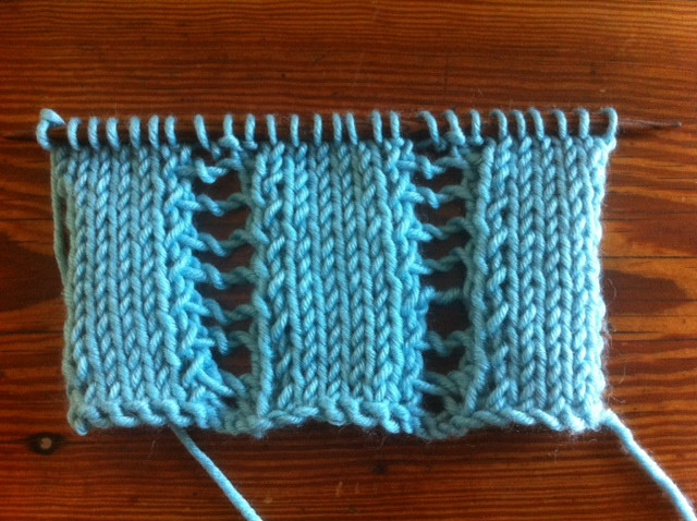 ​Knit Open-Work Ladder Pattern