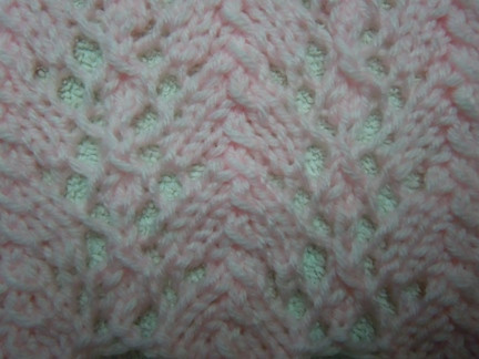 Knit Pattern with Leaves