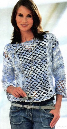 Comprehensive Guide to Crochet Design: Creating a Beautiful Pullover with White-Blue Yarn Comprehensive Guide to Crochet Design: Creating a Beautiful Pullover with White-Blue Yarn