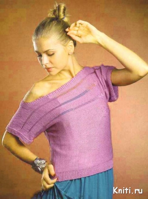 ​Violet Pullover with Short Sleeves