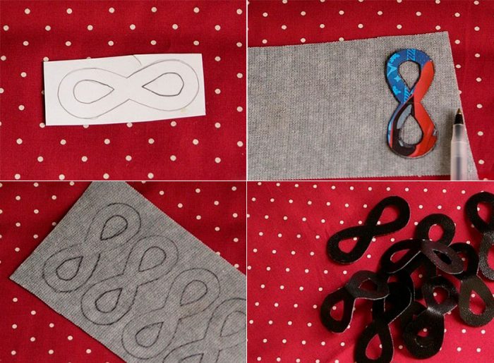 Leather Bracelet Of "Eights" Shape Leather Bracelet Of "Eights" Shape