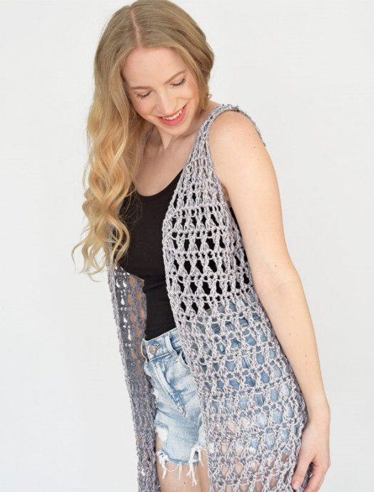 ​Long Crochet Vest