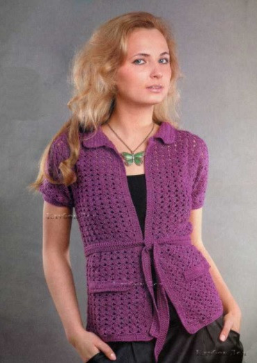 ​Purple Crochet Jacket