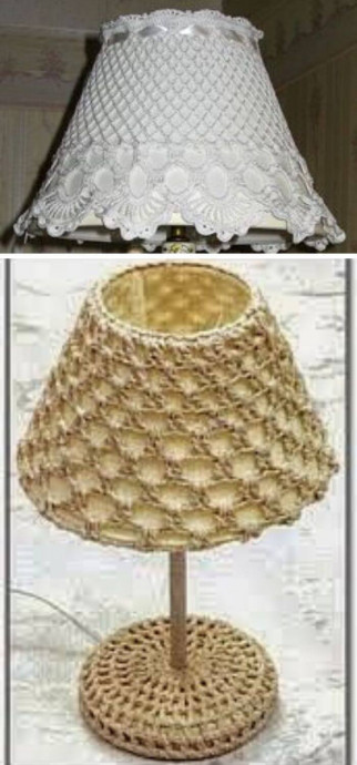 Inspiration. Crochet Lamp Shades.