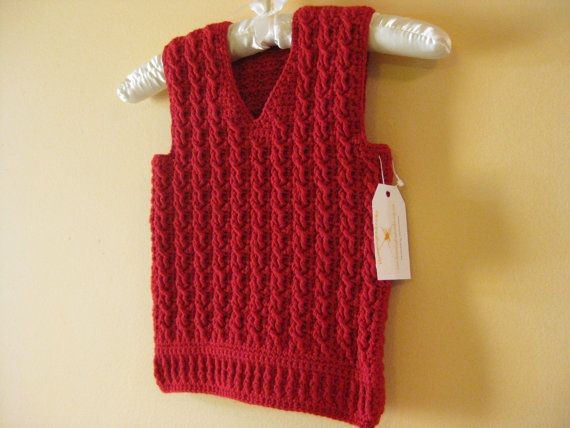 Inspiration. Crochet Kid Vests.