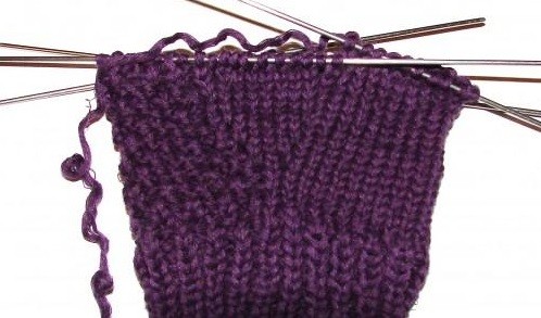 Purple Knit Mittens