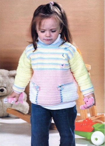 ​Crochet Baby Girl Pullover