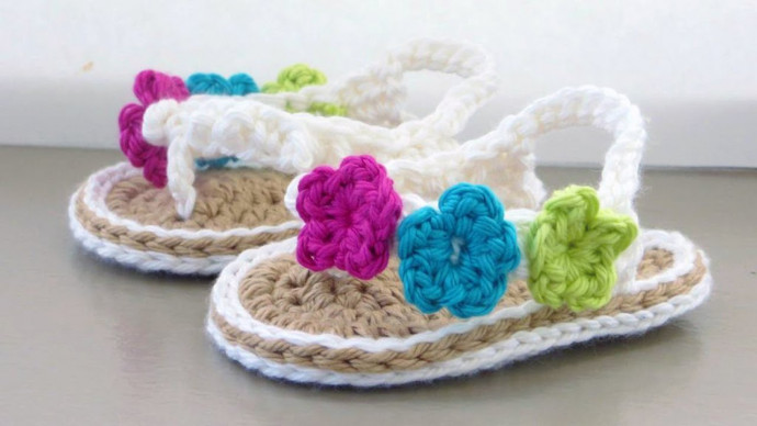 Inspiration. Crochet Baby Sandals.