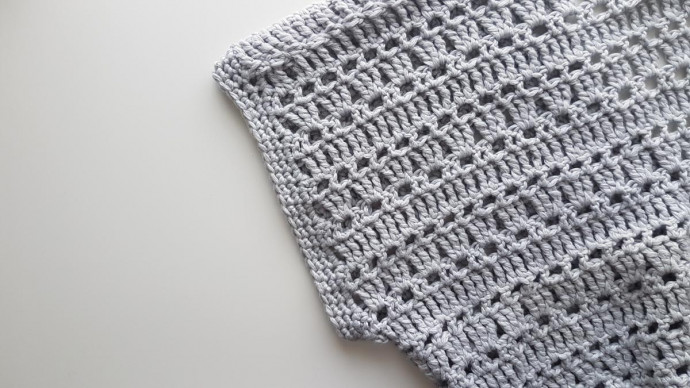​Light-Grey Crochet Cardigan