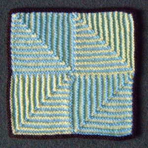 Mitred Square Knit Pattern