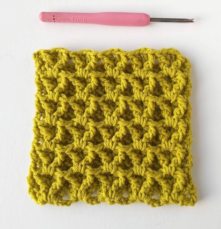 ​Reversible V-Stitch Waffle Crochet Pattern