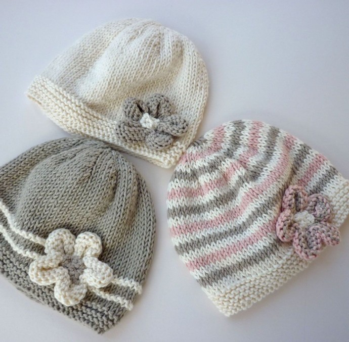 Inspiration. Knit Baby Hats.