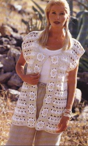 Crochet Vest of Relief Squares Crochet Vest of Relief Squares