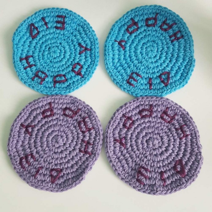 Inspiration. Crochet Coasters.