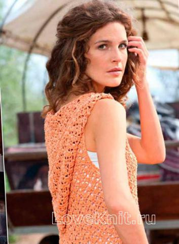 ​Crochet Orange Tunic