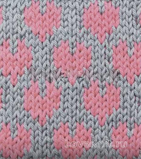 Knit Hearts Pattern