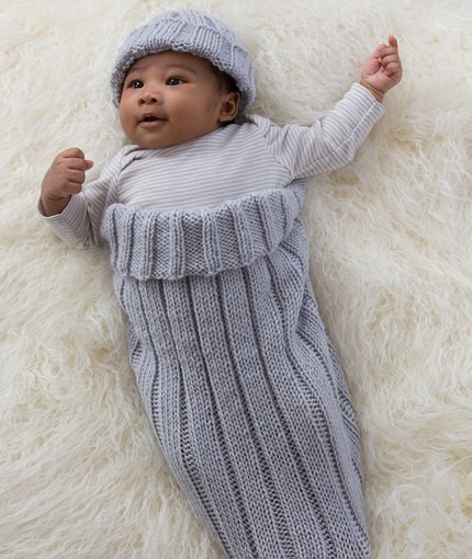 Inspiration. Knit Baby Sleeping Bags.