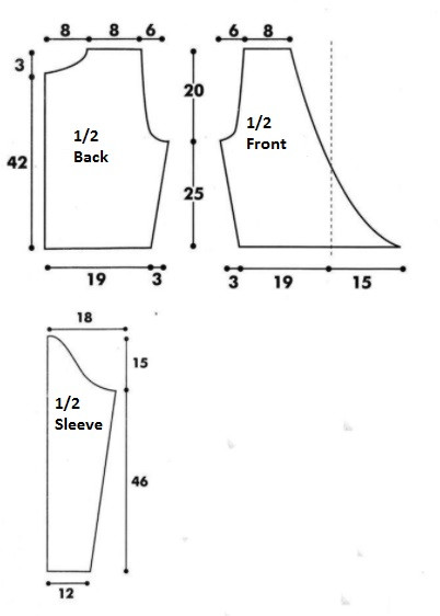 Complete Knitting Instructions for a Stylish M-Sized Jacket with Rib Patterns