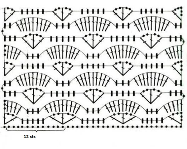 Crochet Fans Pattern of Different Colors Crochet Fans Pattern of Different Colors