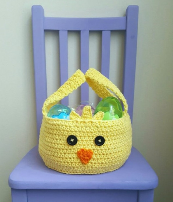 ​Crochet Easter Chick Basket