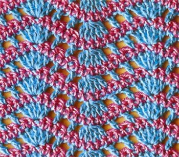 Two-Colored Crochet Waves Stitch Two-Colored Crochet Waves Stitch