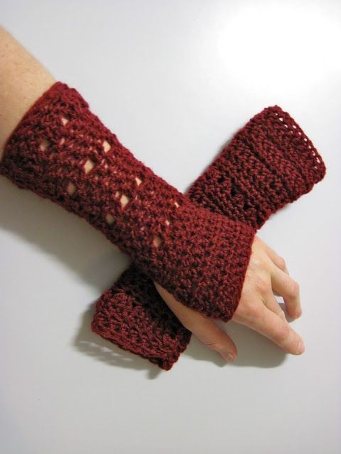 Inspiration. Crochet Fingerless Mittens.