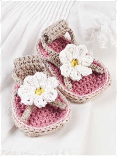 Inspiration. Crochet Summer Booties for Baby Girls.