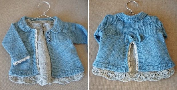 Inspiration. Knit Baby Girl's Coat.