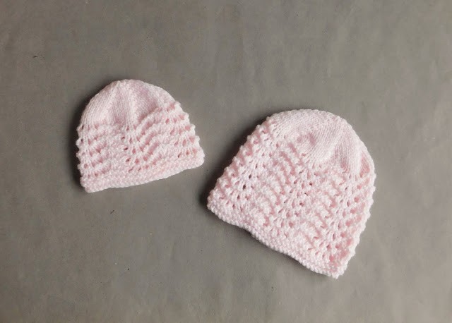 ​Knit Lace Baby Hat