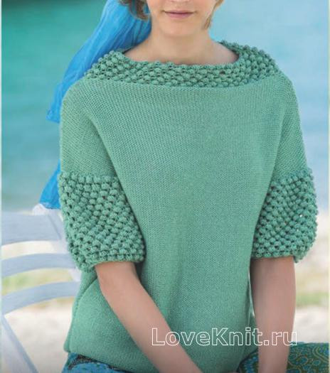 ​Knit Pullover with Beads