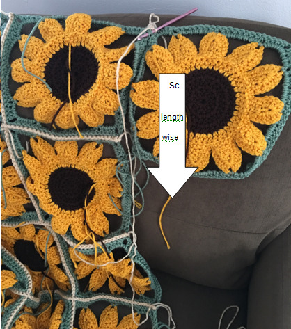 Helping our users. ​Crochet Sunflowers Afghan.