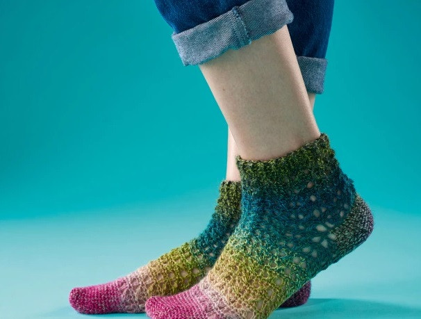 ​Helping our users. Rainbow Crochet Socks.