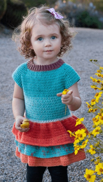 Helping our users. ​Crochet Baby Girl Sweater-Dress.