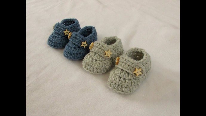 Inspiration. Crochet Baby Boy Booties.