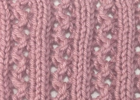 ​Knit Double Lace Rib Pattern