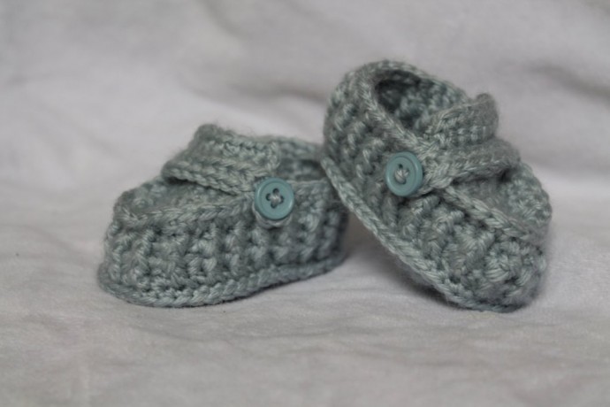 Inspiration. Crochet Baby Boy Booties.