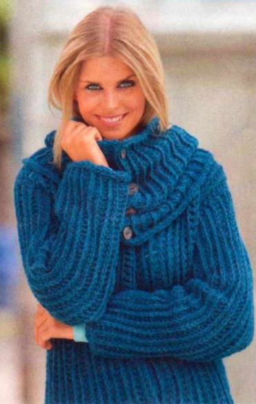 ​Turquoise Crochet Cardigan
