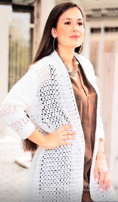 ​White Crochet Coat