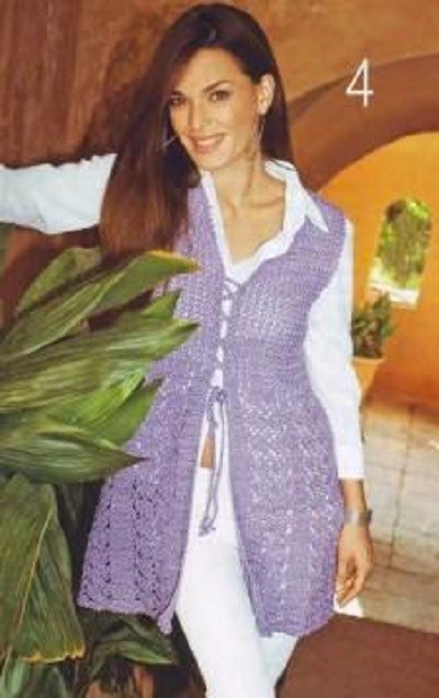 ​Lilac Crochet Vest