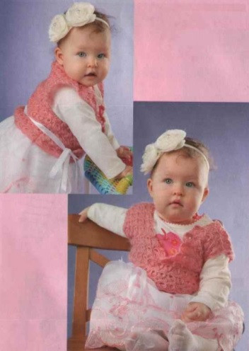 ​Crochet Pink Vest for Baby