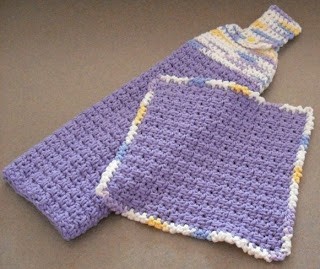 Helping our users. ​Crochet Set of Hanging Towel and Dishcloth.