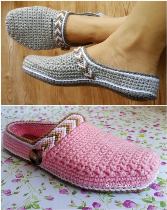 Inspiration. Crochet Slippers.