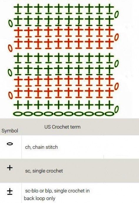 ​Two-Colored Crochet Brioche Pattern