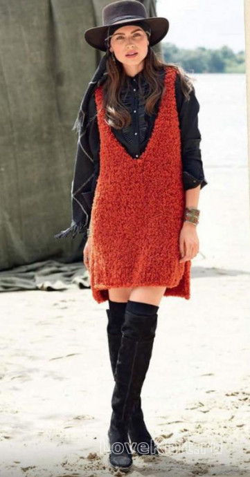 ​Knit Red Dress