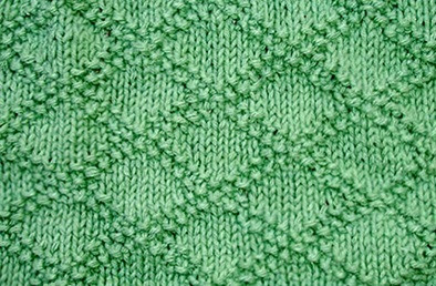 Knit Pattern with Rhombs